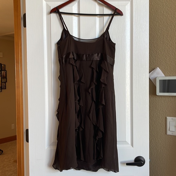 Brown Spaghetti Strap Dress with ribbon and lace details - Picture 4 of 6